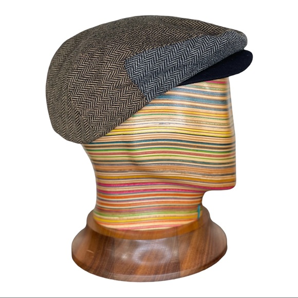 BRIXTON black brown grey hooligan baggy snap cap NWT sz M - Picture 2 of 8